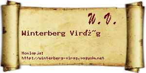 Winterberg Virág névjegykártya